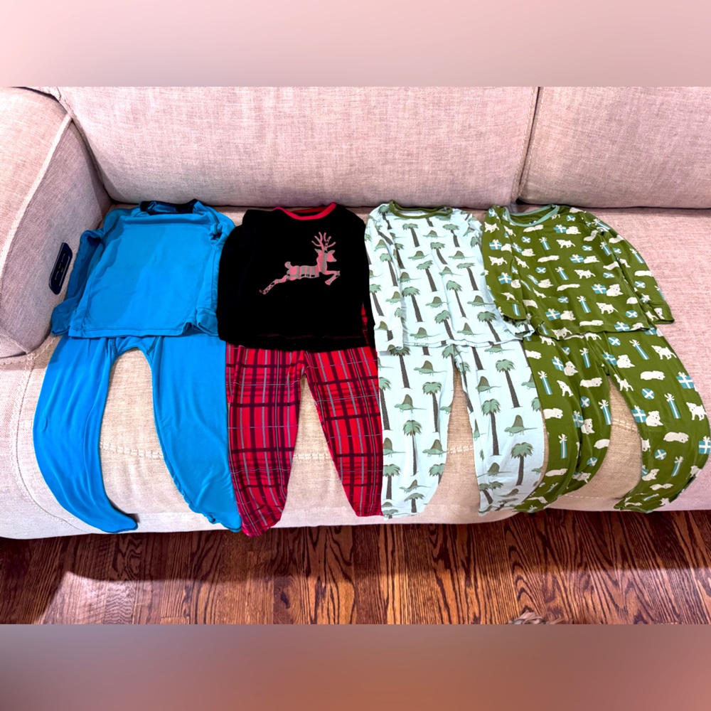 Kickee Pants Kids Pajama Set - Blue, Red, Green, Black